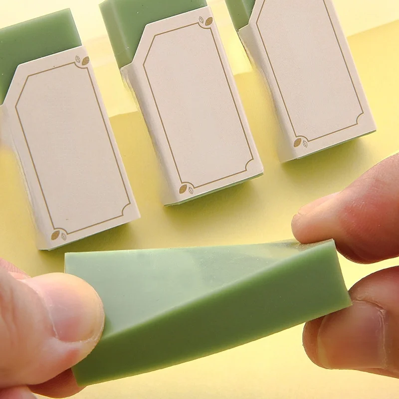 1pc Matcha Create cute 4B Eraser Matcha Create Green Skin Eraser Office Stationery Tool