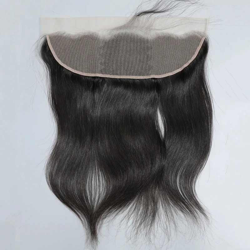 13x4 Straight Body Wave Lace Frontal Transparent Swiss Lace Unprocessed Brazilian Virgin Hair 150% Density 10-20 Inch PrePlucked