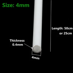 Versatile ABS Plastic Hollow Tubes for DIY and Model Building Projects - Multiple Diameter Options Available (Diameter 4mm)
