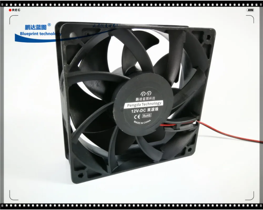 Brand New 12038 12CM 12V 120*120*38MM HigH Air Volume Dual Ball Bearing IndustrIal Cooling Fan brand new min quan motor mq12038hbl2 220v 12cm axial flow fan industrial chamber fan