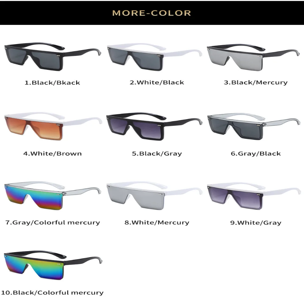 Men Driving Sunglasses Oversized Frame Luxury Brand Disigner Sun Glasses One Piece Square Sunglasses Women Sports Eyepiece