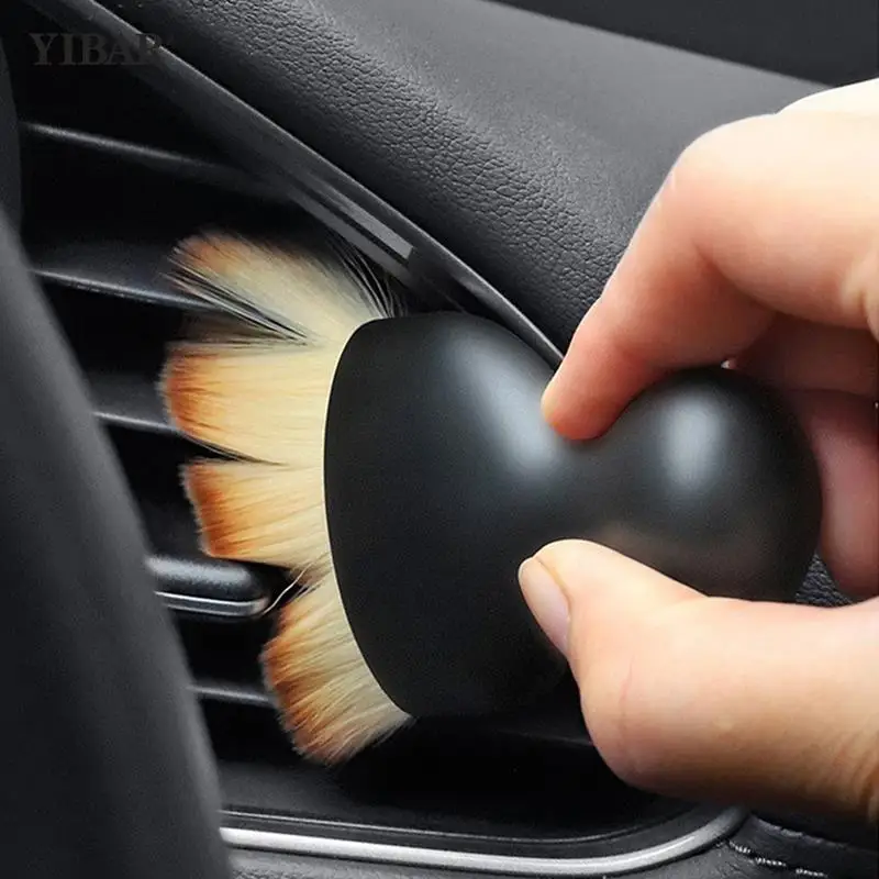 Car Interior Cleaning Brush Center Console Clean Tool Air Outlet Cleaning Soft Brush with Shell Car Crevice Dust Removal Brush
