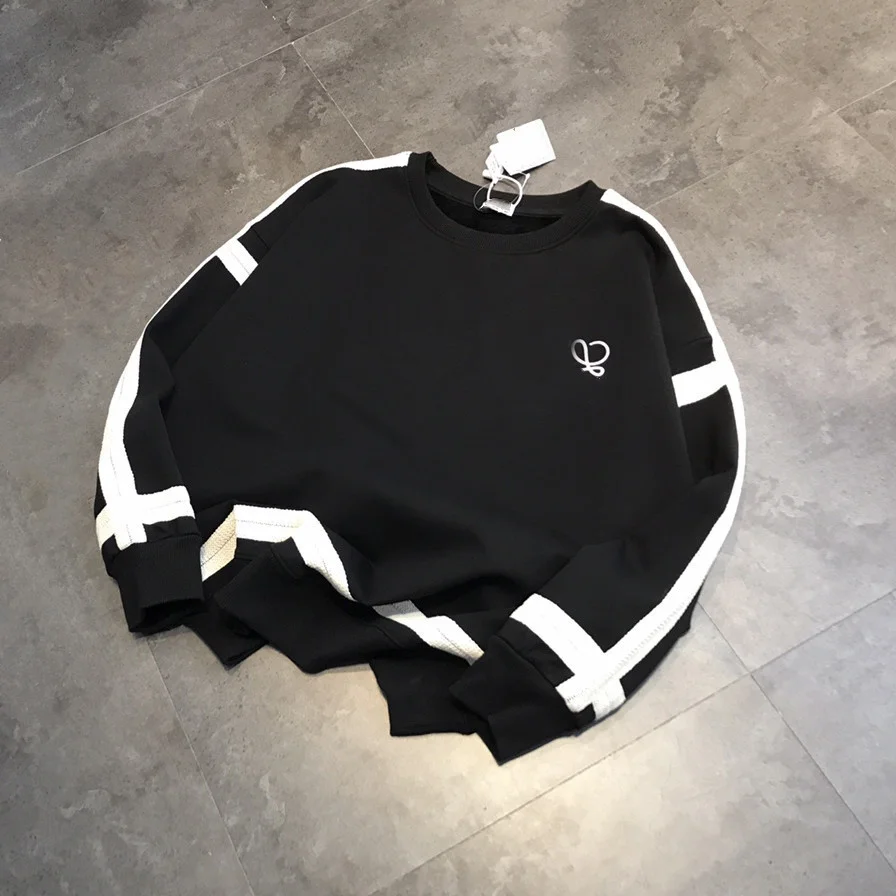 

Casual New Designed Fashion Women Hoodie Long Sleeve Loose Pullover Round Neck Korea Japan Style Leisure Lady Hoodie For Autumn