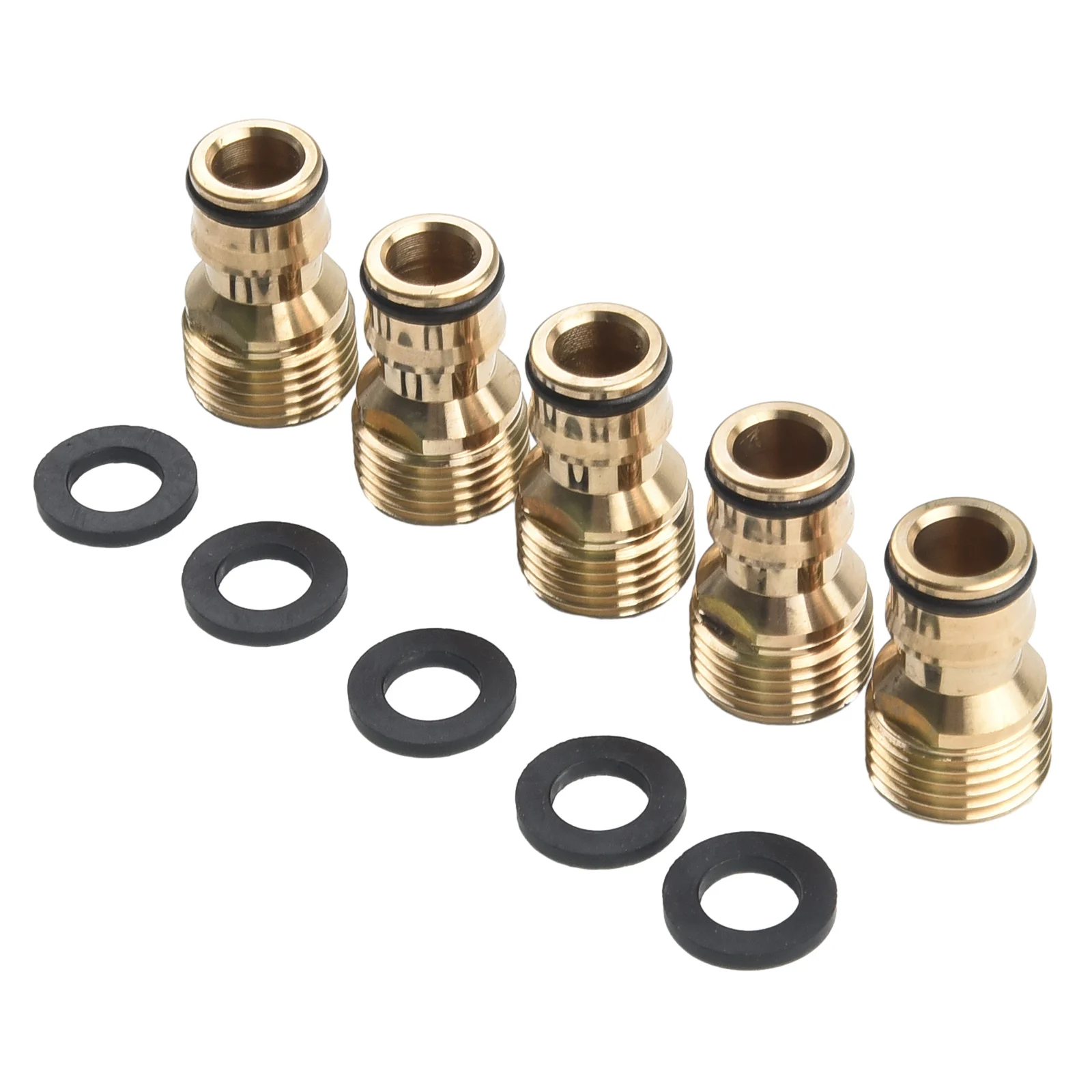 

Brass Adaptors Brass Tap Adaptors Male 1/2” BSP 12mm Quick Adaptors 5pcs Fitting Hose Garden Watering Connector