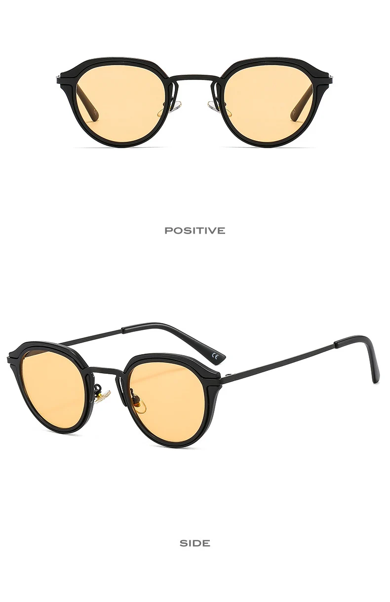 Ovale Retro-Sonnenbrille, Bonbonfarben, Leopardenmuster, Metallrahmen, UV400-Schutz, trendige Brillen im Punk-Stil für Männer und Frauen – Detail 9
