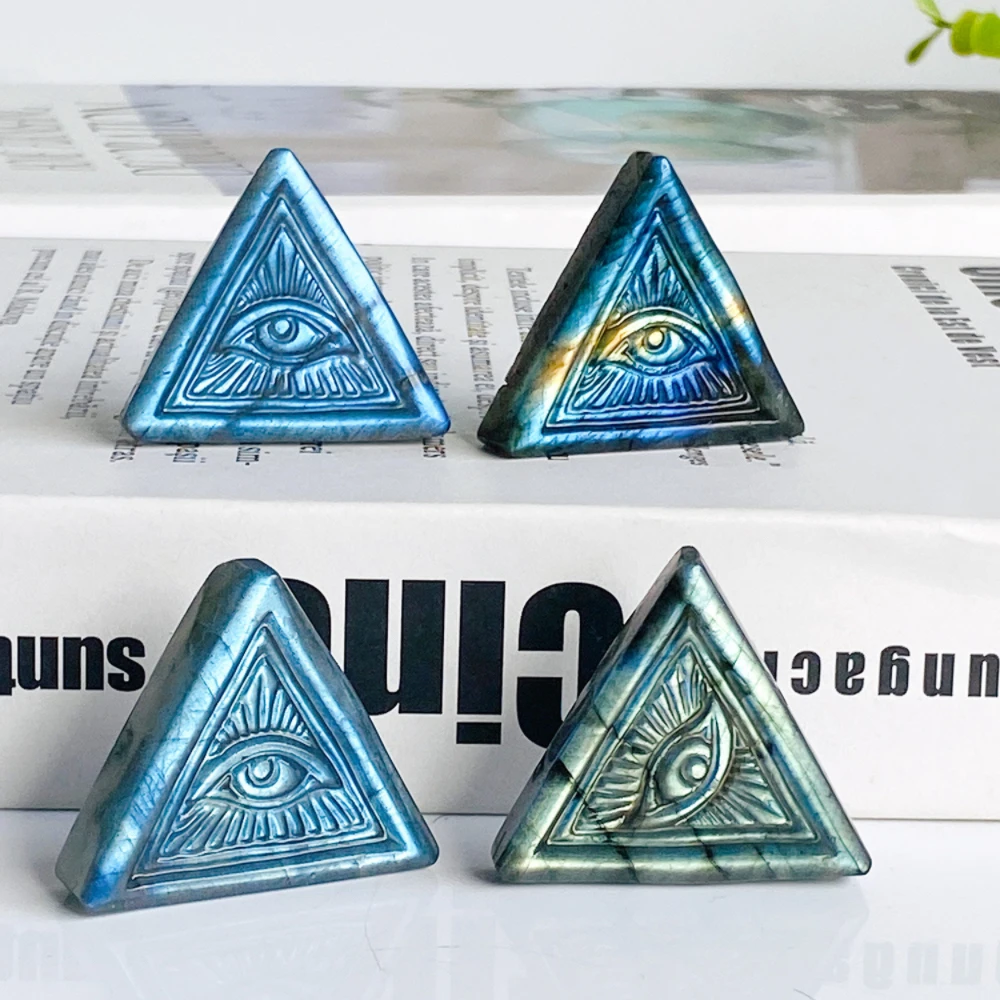 

Natural pull feldspar carvings Full Blue Demon's Eye Crystal Crafts Gift small home decor Energy stone