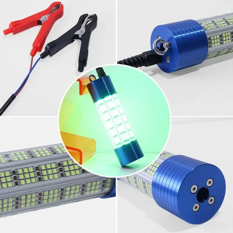 Outdoor Waterproof LED Fishing Boats Lure Fish To Gather Fish-gathering Lights Green 150V Marine Sea Fishing Attract Squid Lamp