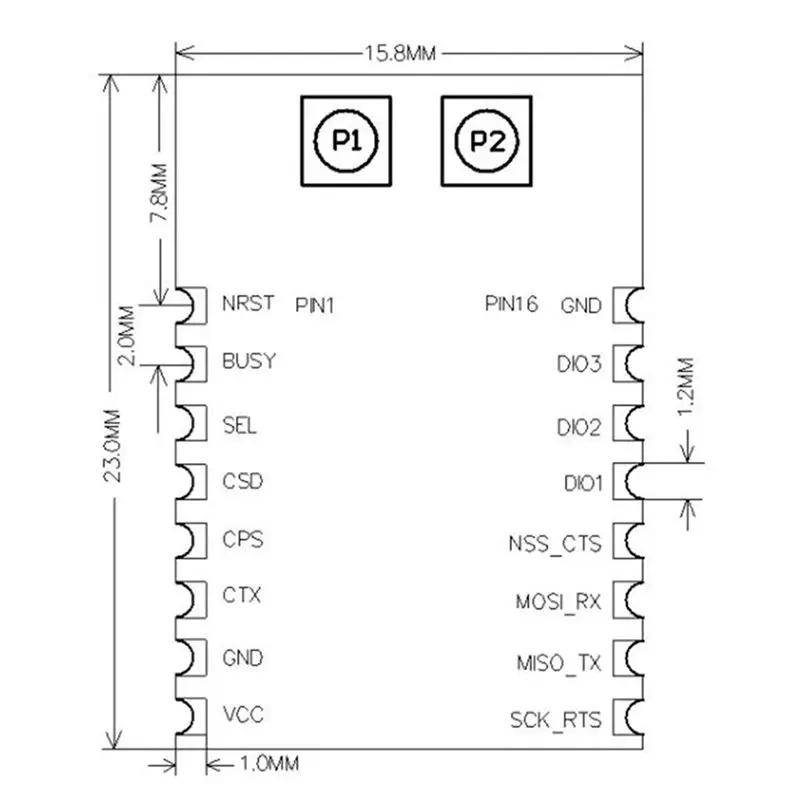 【SURPISE】2X 2.4Ghz 무선 Lora SX1280PA 송신기 모듈 무선 알람 수신기 통신 모듈