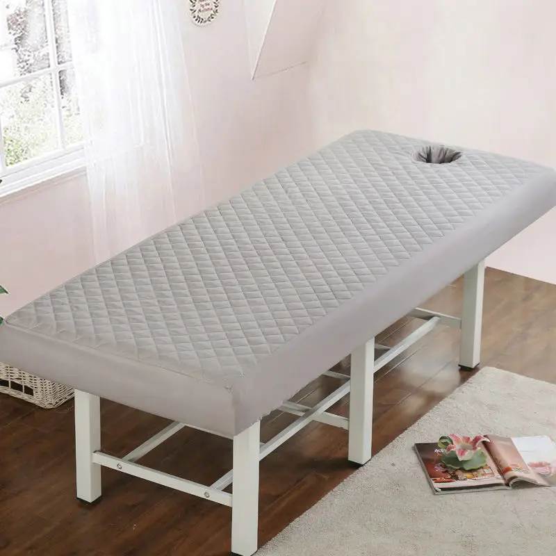

Thickened Cotton Three-dimensional Quilted Perforated Bed Sheet Massage Bed Dust Cover Suitable For Beauty Salons Hotels SPA