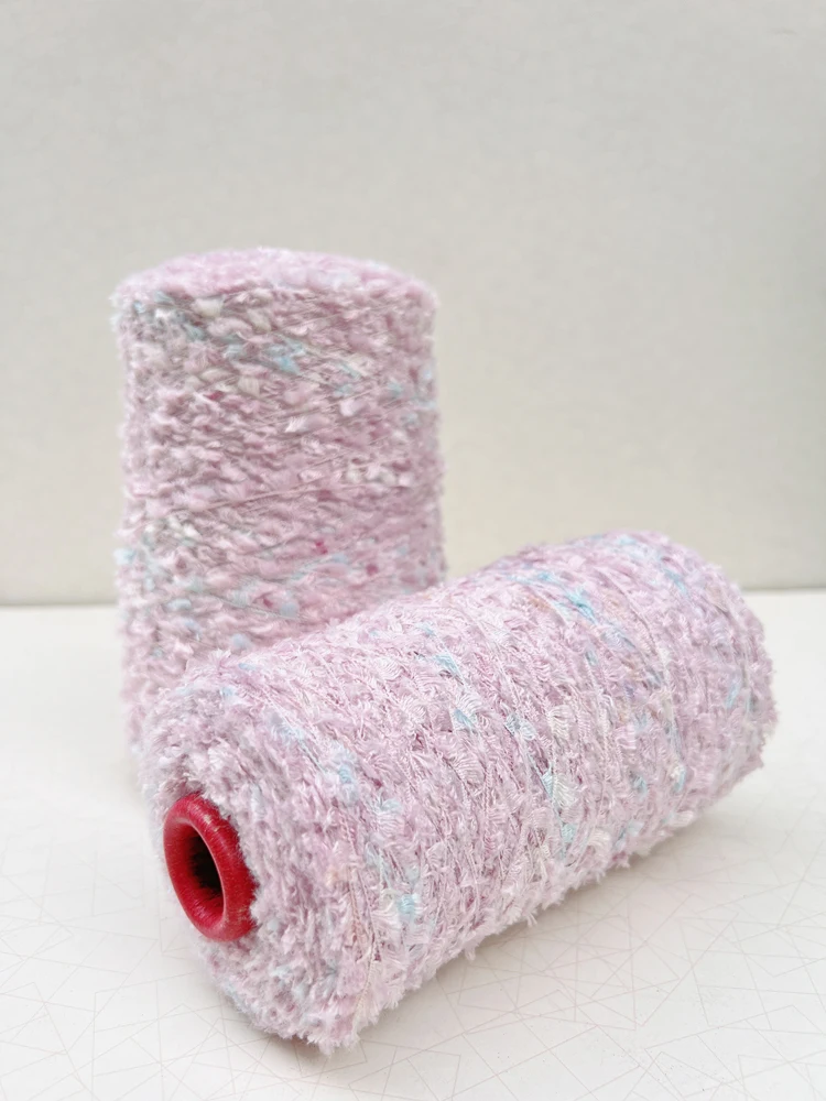 Handmade Mixed Yarn Toothbru Line Intermixed Color ampoo Wave Pattern Thin Mint Color Series Four Seasons Clothing DIY