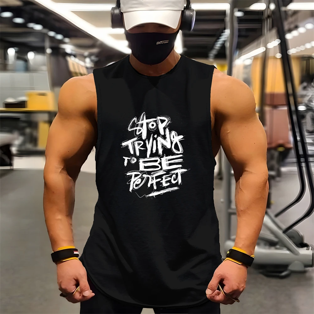 

Майка мужская быстросохнущая без рукавов, Повседневная рубашка для спортзала, бодибилдинга, фитнеса, баскетбола, жилет для бега