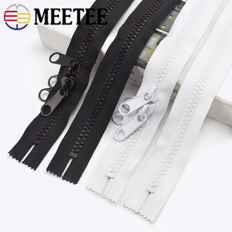 

Meetee 10# Resin Zippers 1-6Meter Two Way Double Sliders Close End Zipper for Tent Bag Outdoor Long Zips DIY Sewing Accessories