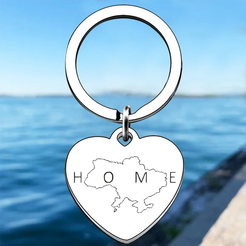 

Hot Map of Ukraine HOME Keychain Pendant Ukraine National map Key Chains