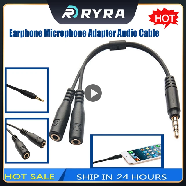 Prise casque PC portable 3.5mm, 4 pôles femelle à stéréo 3.5mm Audio et  micro câble adaptateur séparateur en Y - AliExpress