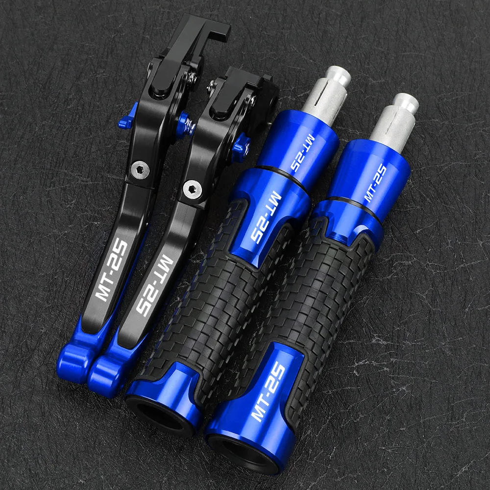 

For YAMAHA MT25 MT-25 2015 -2021 2022 2023 Motorcycle Brake Clutch Levers Handlebar Handle Grips Ends Caps Slider Accessories