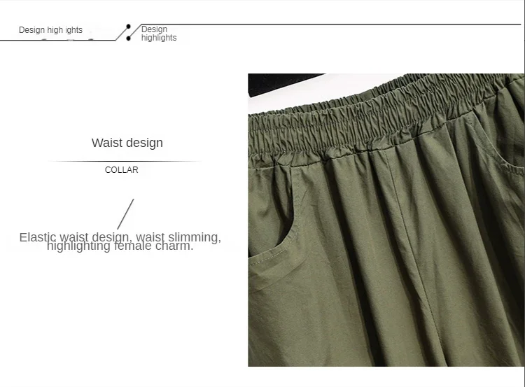 2024 frauen Retro Japanischen Arbeit Stil Geerntete Hosen Neutral Lose Elastische Taille Große Laterne Breite Bein Hosen Streetwear Frauen – Detail 4