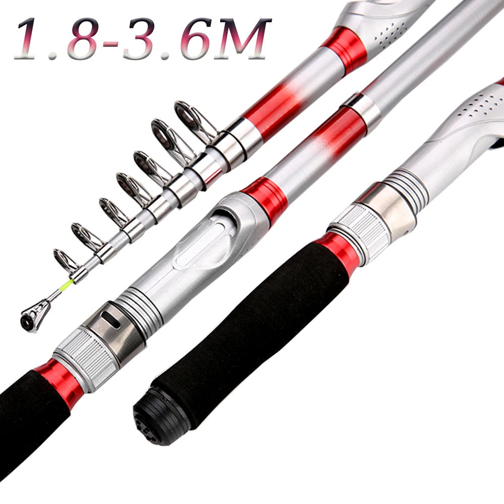 Durable Fishing Rods Spinning 1.8m 2.1m 2.4m 2.7m 3m 3.6m Telescopic ...