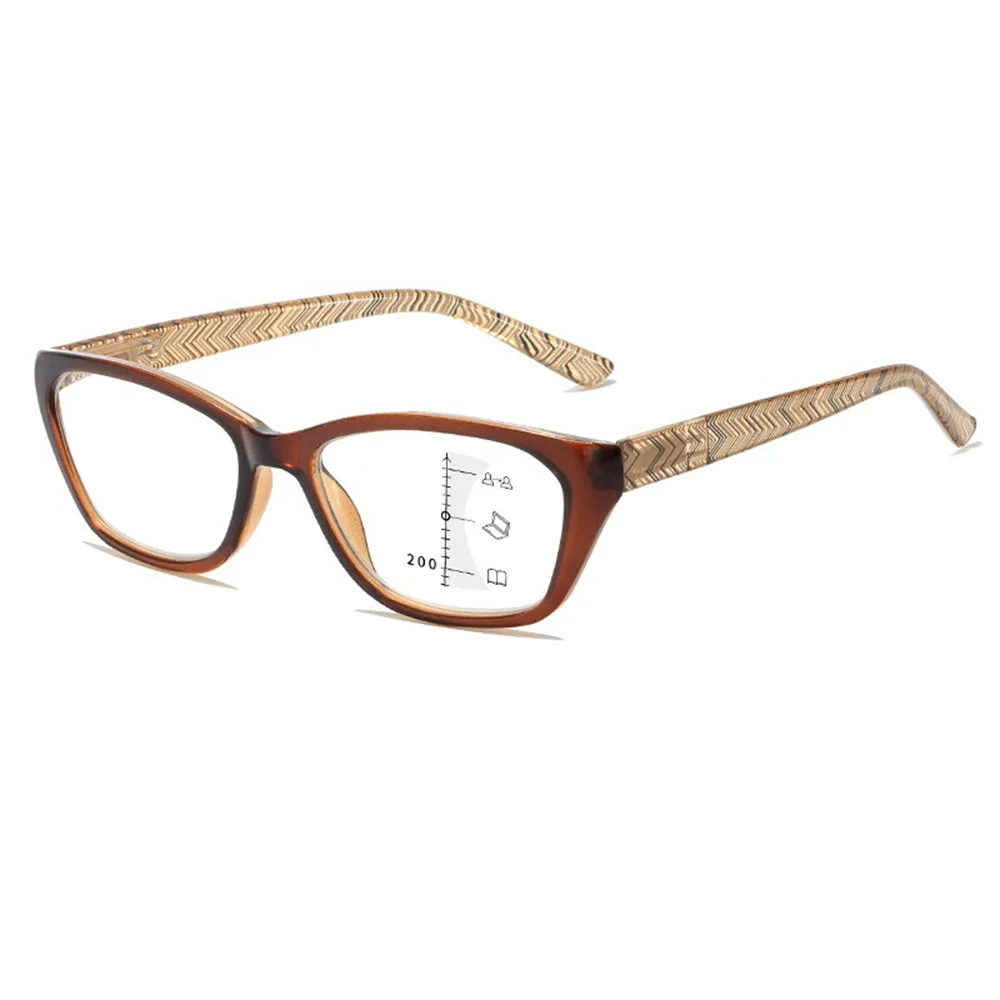 Многофокальные прогрессивные очки Elbru 0 + 1 + 1,5 + 2 + 2,5 + 3 + 3,5 + 4 для чтения, женские и мужские очки с защитой от синего цветов, дальнего и ближнего дальнозоркости