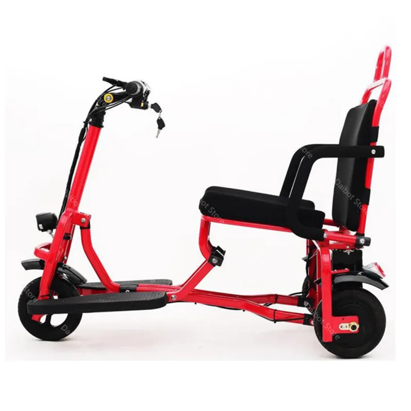 Travel Electric Scooter Lightweight Foldable Portable Luggage Adults 3 Wheels 48V 350W Mini Electric Tricycle Seniors