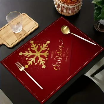 Red Snowflake Christmas Placemats 1