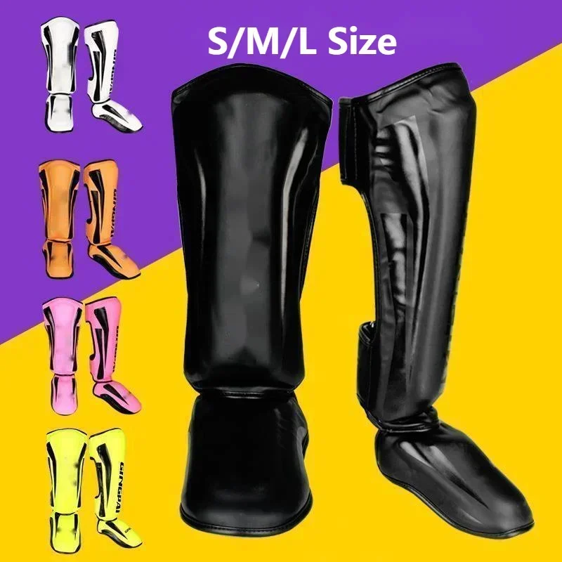 Muay Thai leg protection Sanda fighting with feet back Shin protection boxing thickened Fighting Protective Equipment ankle