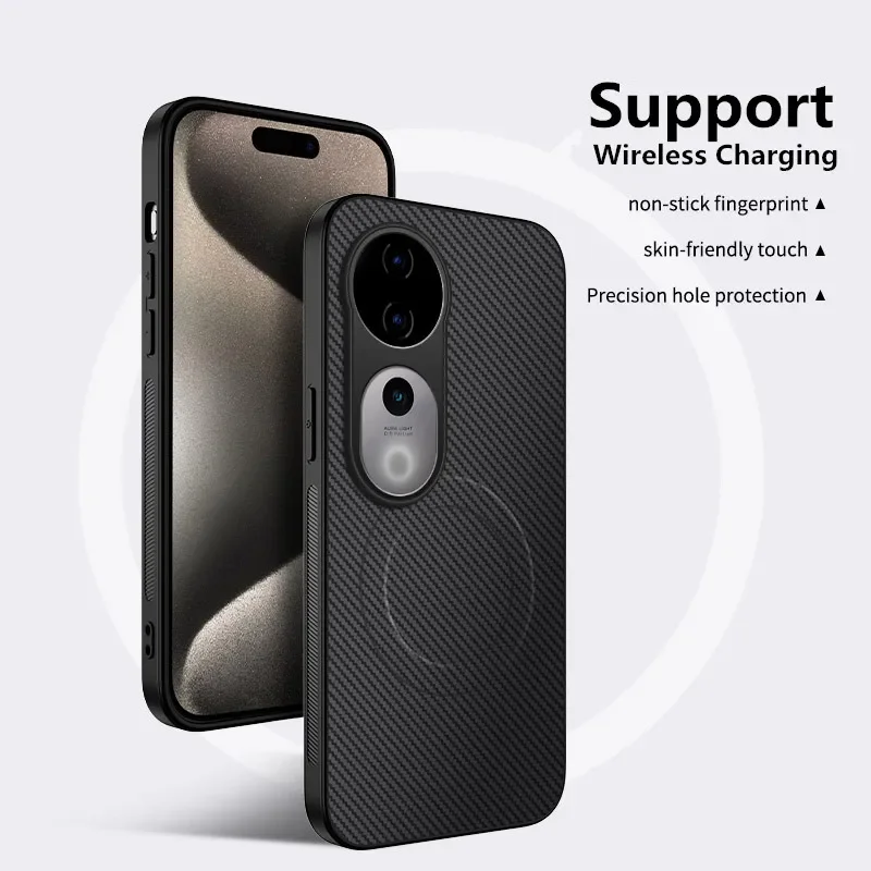 Carbon Fibre Kevlar Magnetic Phone Case with Camera Protector and Shockproof Armor