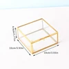 Hexagon Transparent Glass Jewelry Box Wedding Ring Box Geometric Clear Glass Jewelry Organizer Holder Tabletop Container 3