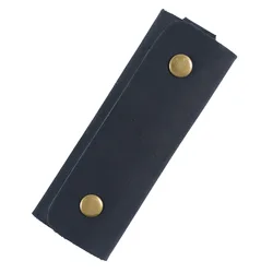 Premium Genuine Leather Minimalist Key Holder & Wallet Case (Black)