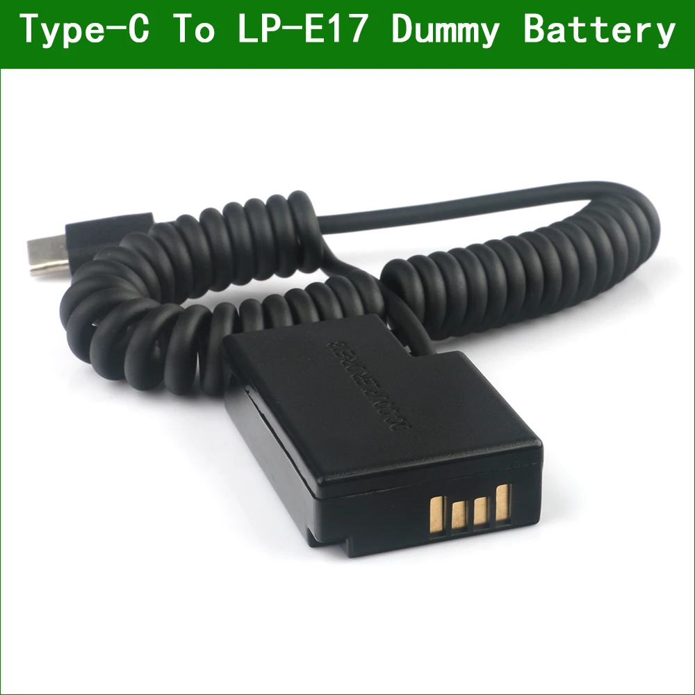 C타입 LP-E17 더미 배터리 ACK-E18 DR-E18 DC 커플러, 캐논 EO..