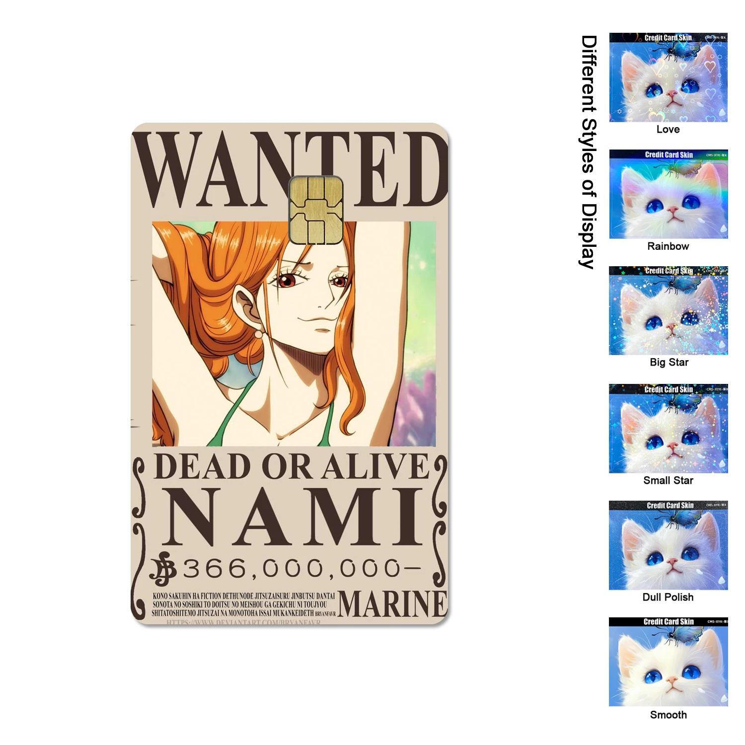 One Piece Animation Wanted Ruffy Ace 2.5D HD Matte PVC Aufkleber Film Tape Skin für Kreditkarte Debitkarte Wasserdichter Aufkleber – Detail 10