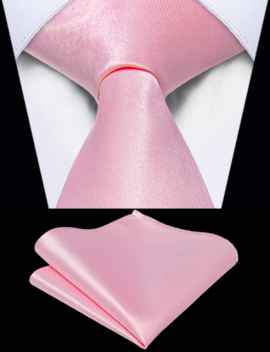 corbata rosa palo hombre Luxury Silk Solid Pink Tie for Man Square Classic Zipper Design Necktie for Wedding Office Gifts