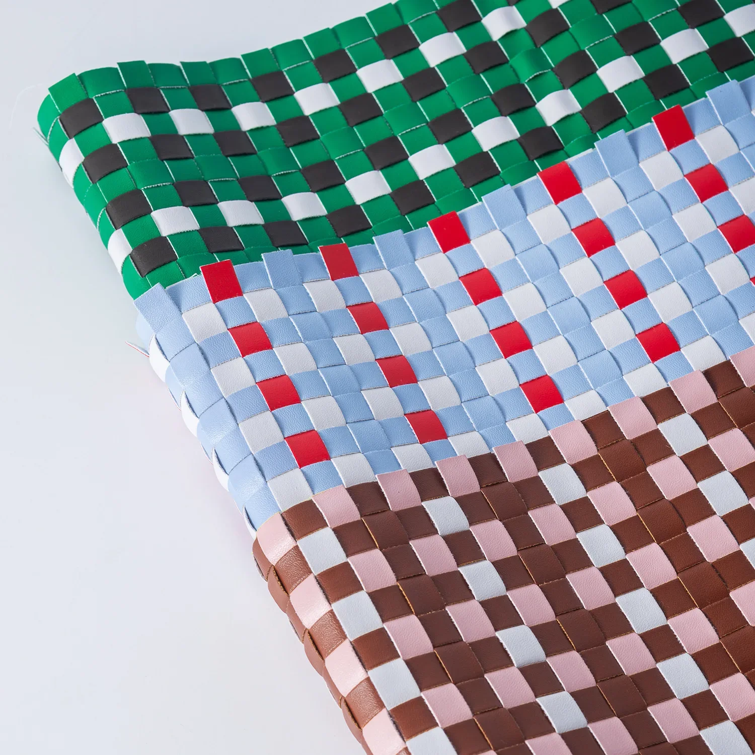 Mixed Color PU Leather Woven Material for Shoes Furniture And Handbags 10mm Thickness Home Textiles And Garments Accessories