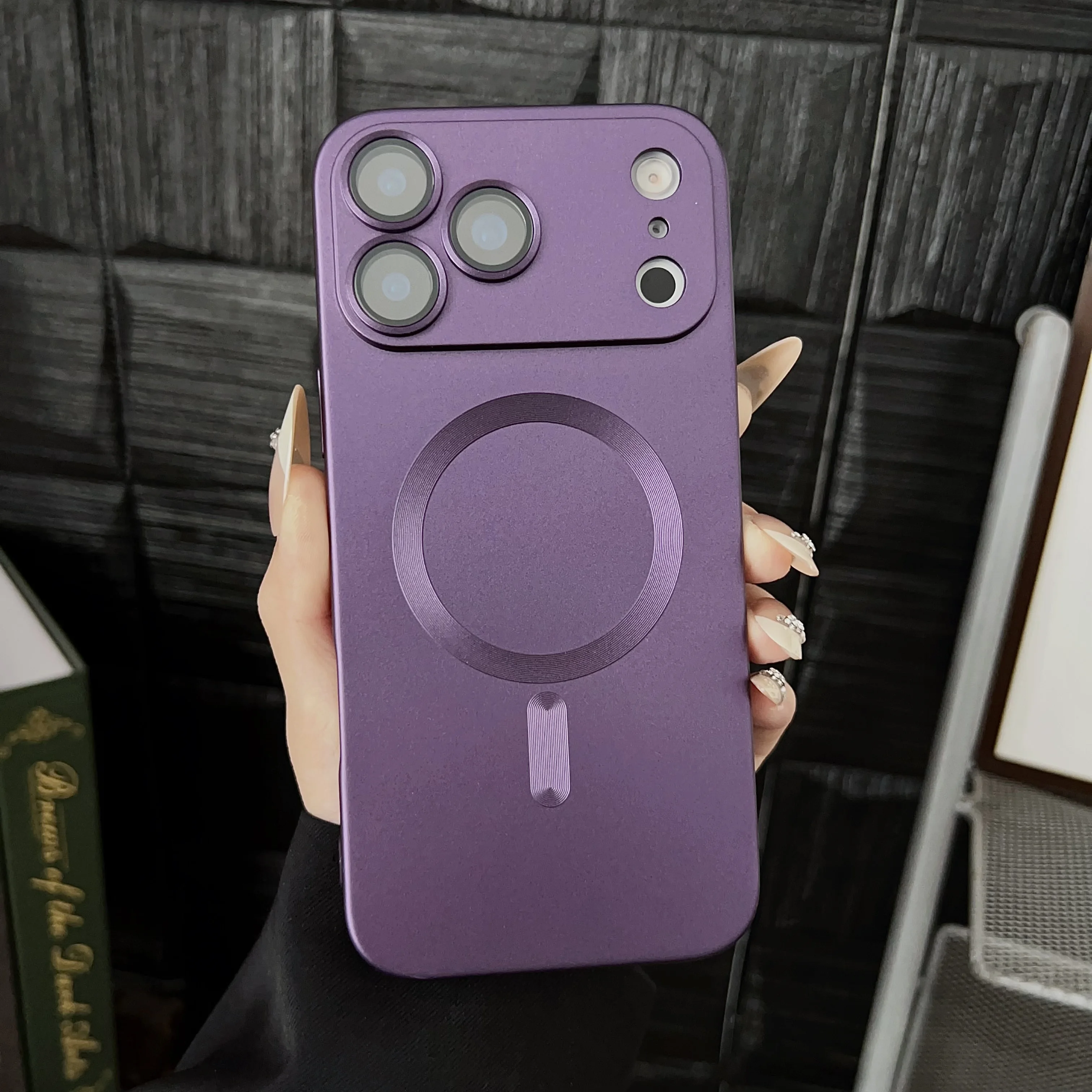 Magnetic Matte Luxury Shockproof TPU Soft Back Cover with MagSafe Compatibility