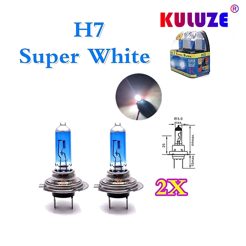 plastic box packaging 1 pair car halogen bulbs H1 H4 H7 H11 100W high and low light 9005 9006 9012 H3 H8 fog light 12V55W 6000K 4