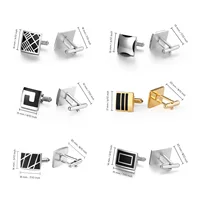 12 Pairs Set Cufflinks For Mens With Box Tie Clips & Cufflinks Man Shirt Pisa Ties Men Cuffs Souvenirs For Wedding Guests Gifts 3