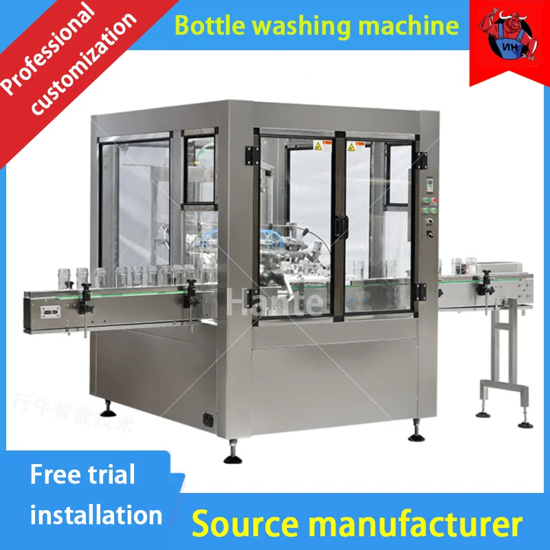 Automatic Bottle Washer Airjet Cleaning Machine Industrial Bottle Washing Machine Glass Cleaning