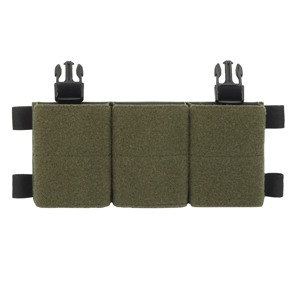 Dreifach-Tasche 5.56/7.62 Panel Offener Halter für Airsoft-Weste Plattenträger Zubehör mit Hakenrückseite – Detail 13