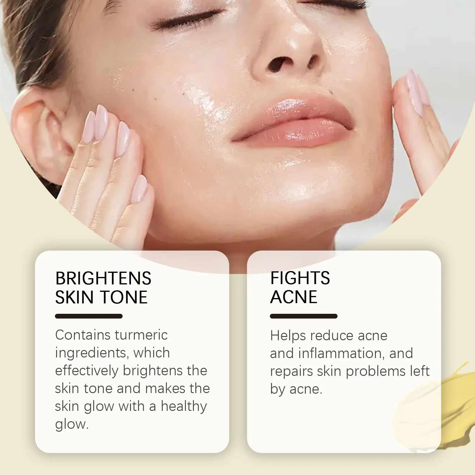 Radiant Glow Turmeric Skincare Set - Exfoliating Serum & Moisturizing Cream for Dull & Acne-Prone Skin
