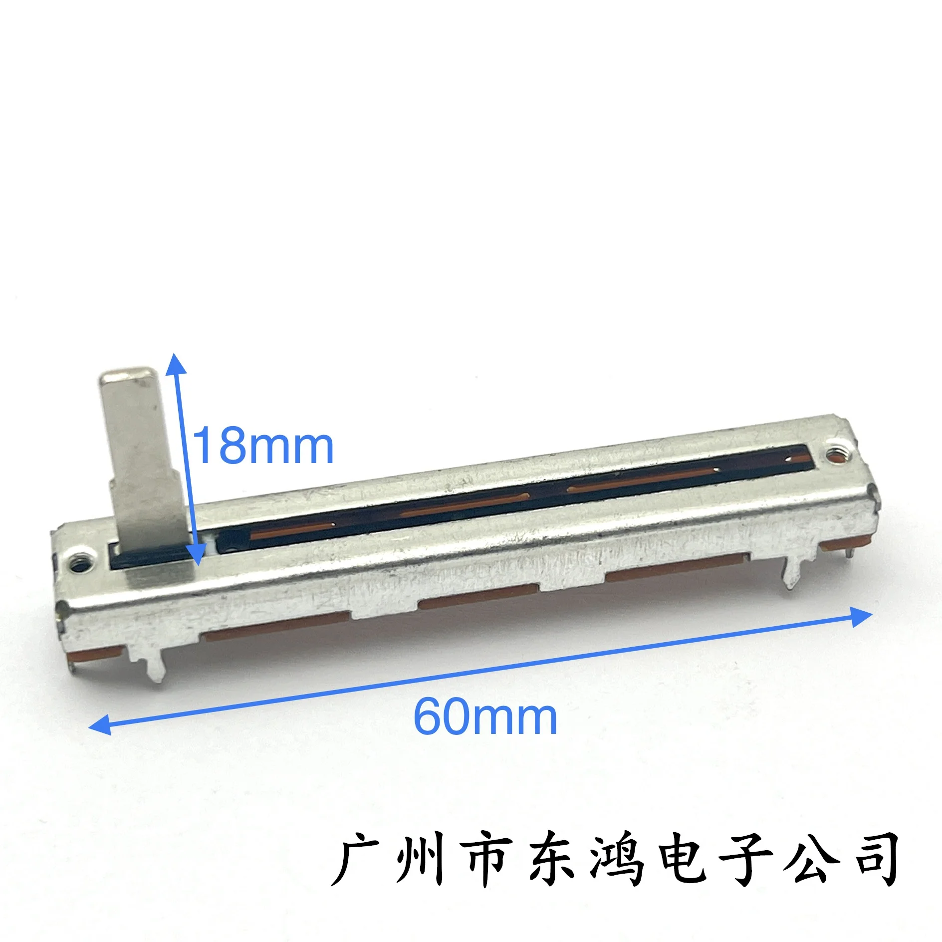 1 PCS F brand 60MM straight slide mono potentiometer B10K, 3 pin shaft length 18mm