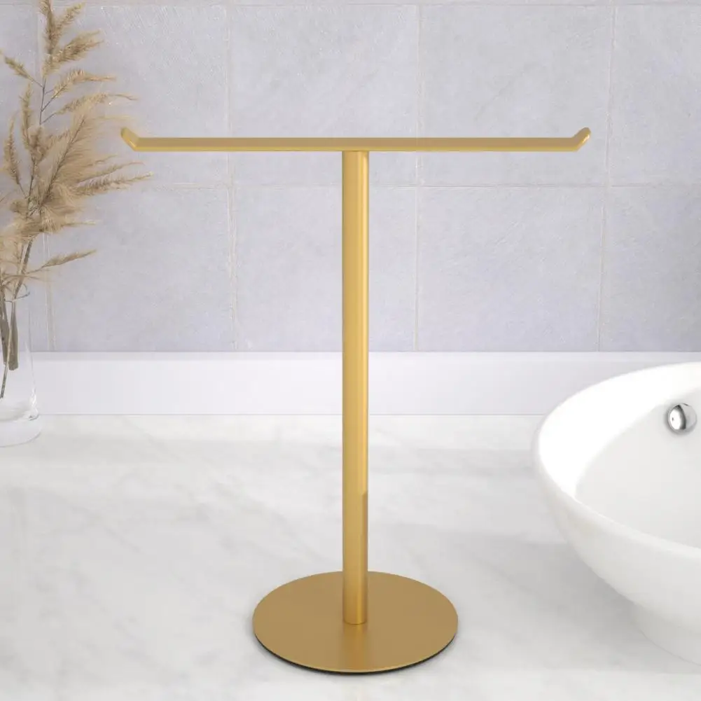 Vertical Towel Rack Modern Bathroom Towel Holder with Heavy Base for Countertop Organization Easy Installation T-shape for Hand