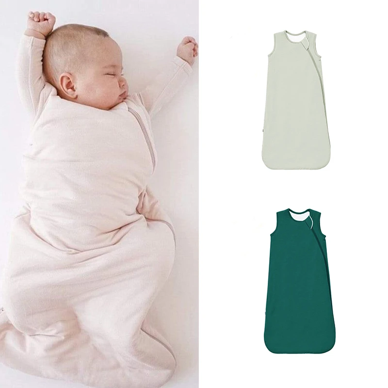 Baby Sleep Sack Sleeveless Bamboo Fiber Zipper Sleeping Bag Newborn