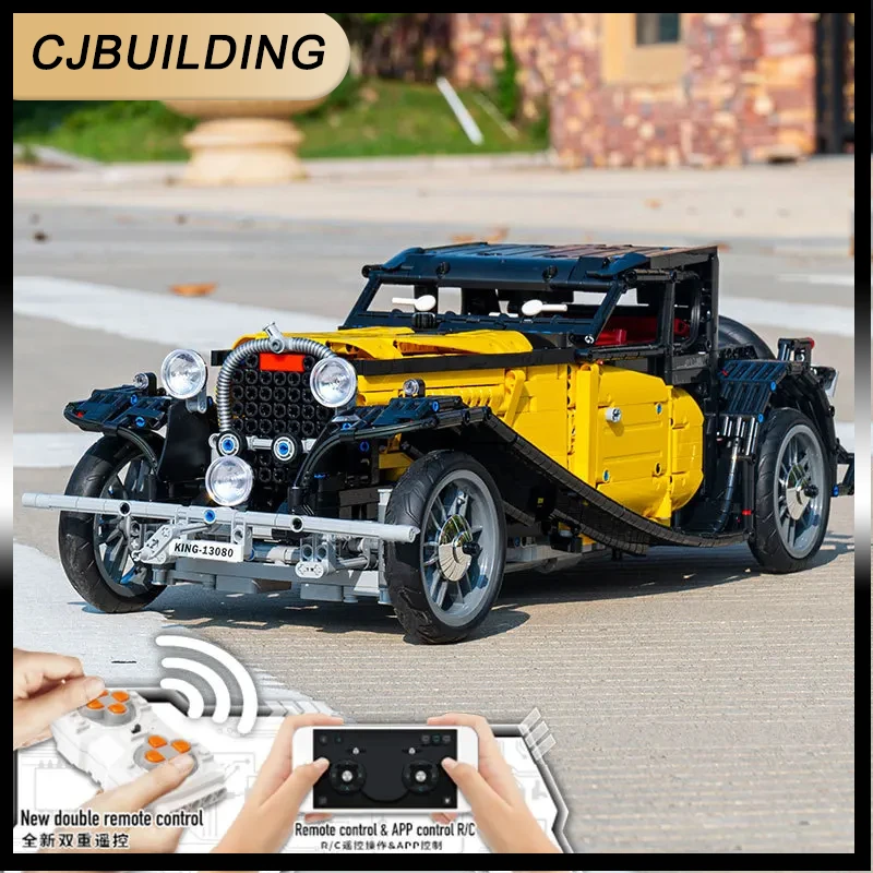 

Mould King 13080, высокотехнологичный классический винтажный автомобиль T50, фотогоночный автомобиль, строительные блоки, головоломка, игрушка, рождественские подарки для детей