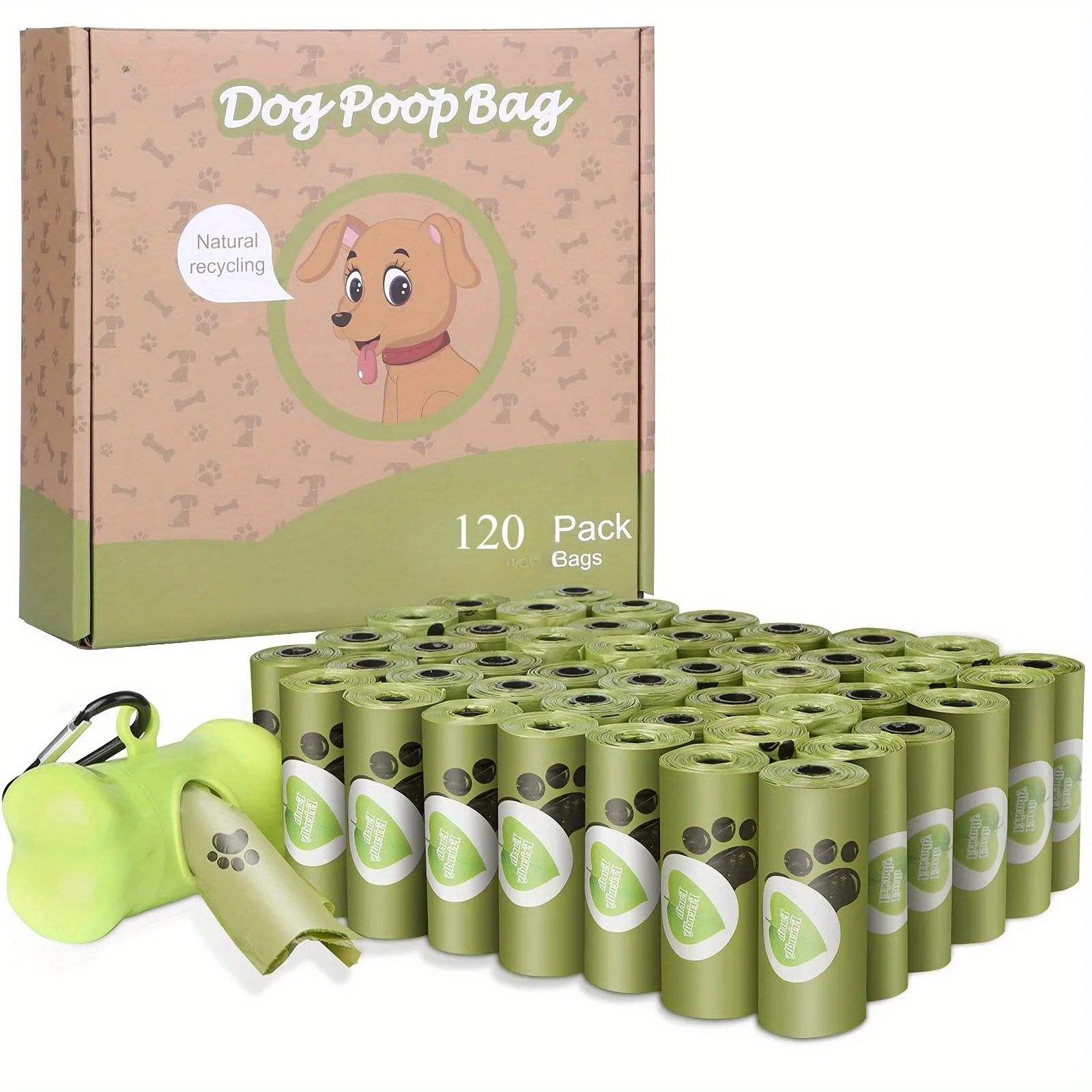 Biodegradable Dog Poop Bags 120 Count Leak-Proof Unscented Waste Bags for Dogs High-Quality Corn Starch Material
