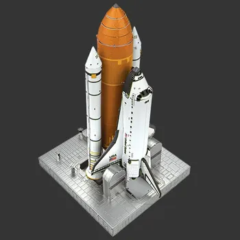 Space Shuttle Launch Kit 3D Metal Puzzle Building Blocks Kits DIY Mecha for Teens Men Hobbies Toys Great Gifts#