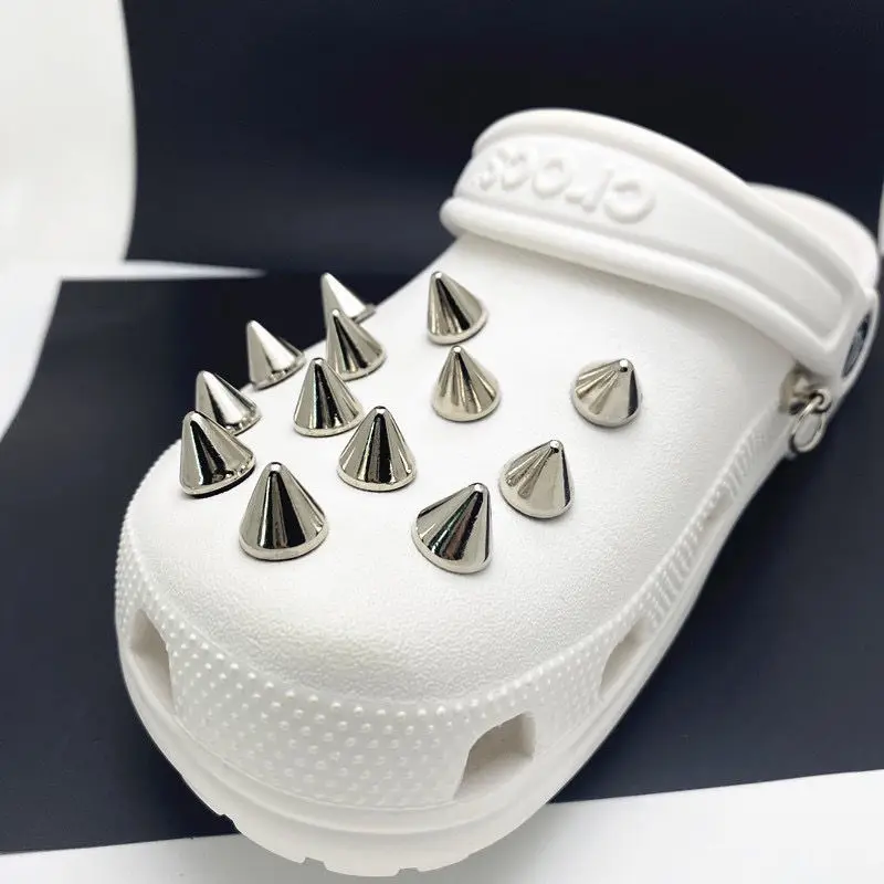  Goth Charms for Croc,Shoe Chains,Gold Metal Spikes Punk Rivets  Charms for Clog Sandals Accessories Shoe Decorations for Women Girls Men  Boy. : Clothing, Shoes & Jewelry