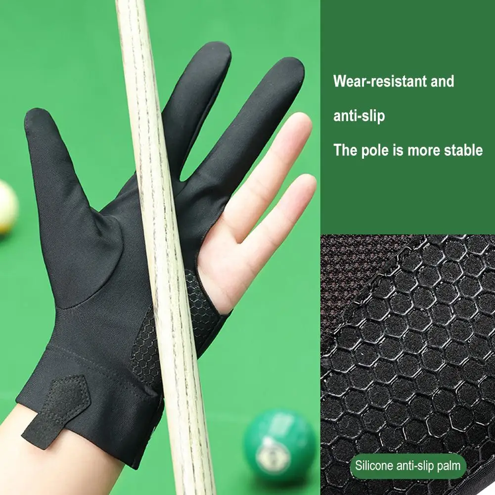 Billiard gloves billiard training accessory Professional three finger left hand snooker billiard glove slip resistant elasticity training accessory