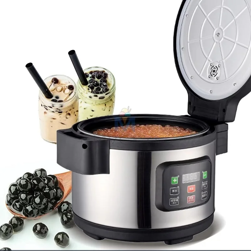 Mvckyi USA Free Shipping 16L Tapioca Pearl Cooker Free Shopping Commercial Electric Pearl Pot Pearl Warmer Non-Stick Boba Maker 2023 new commercial boba pearl boiler milk tea shop automatic bubble tea 5l pearl pot cooker maker pearls cook pot