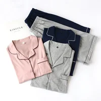Summer 2026 new cotton couple pajamas suit female short-sleeved shorts men's pajamas thin home service suit  pyjamas women pink - Image 2