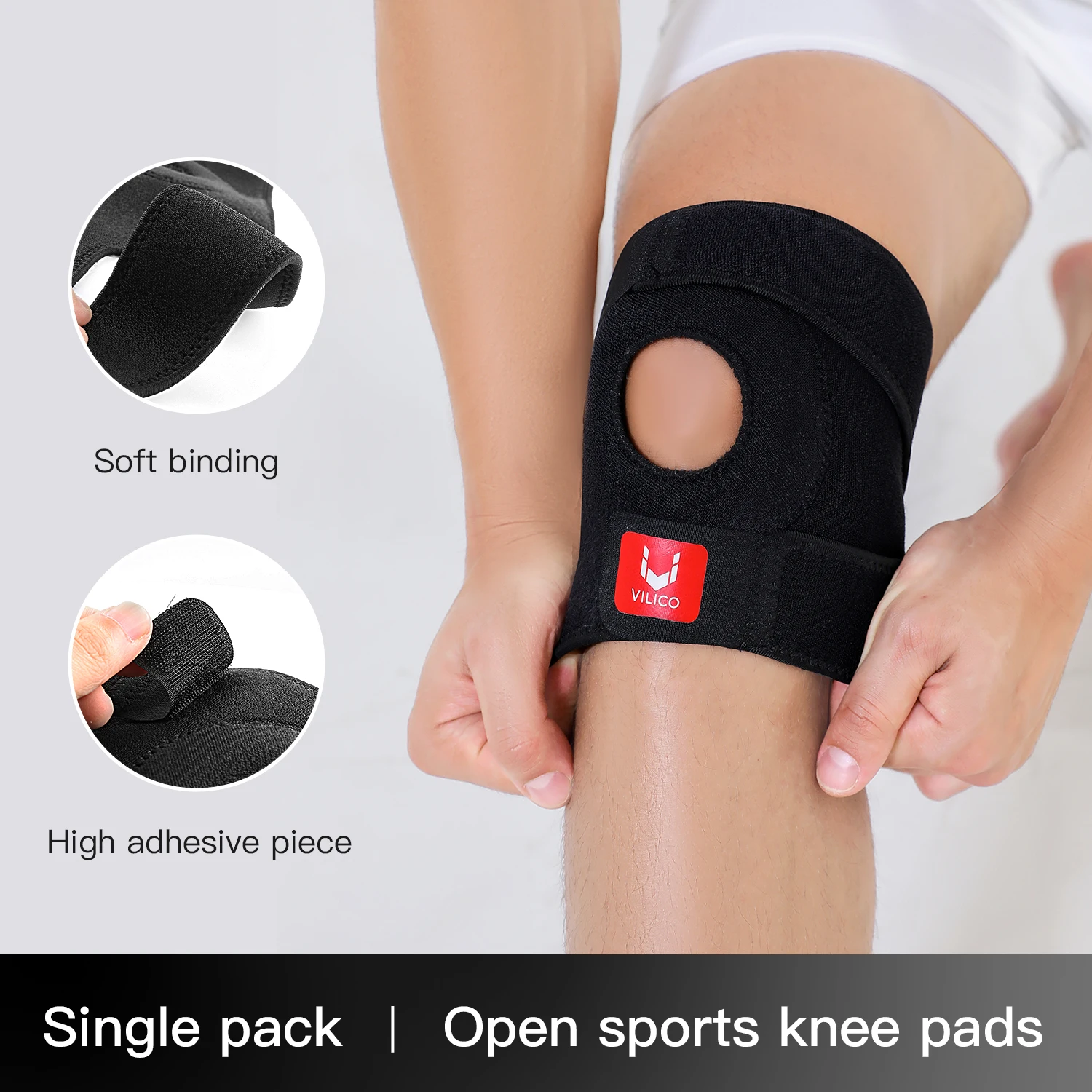 2PCS Adjustable Elastic Knee Support Brace Kneepad Patella Knee Pads Hole Sports Kneepad Safety Guard Strap For Running Dancing