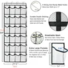 24 Pockets Over the Door Shoe Organizer Large Mesh Pockets With 4 Hooks Transparent Fabric Shoe Rack Storage Bag For Bedroom 5